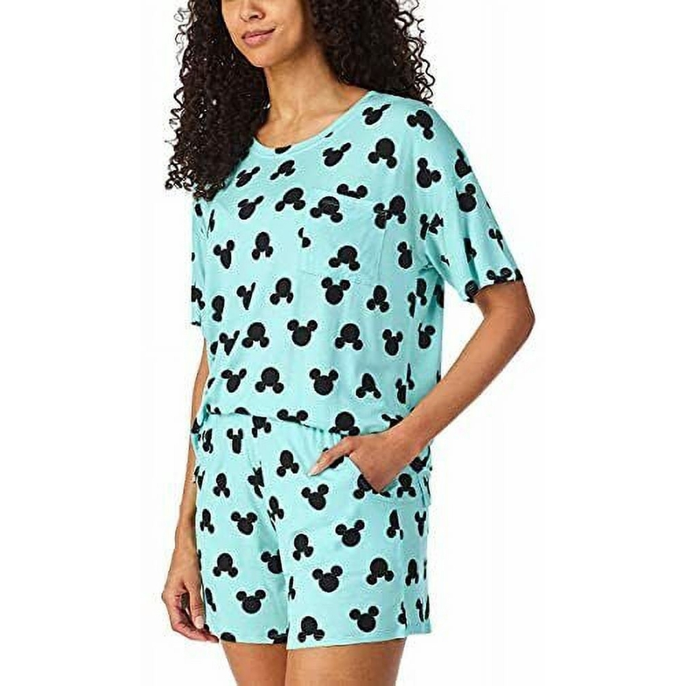 Disney Short Pajama Set with Pockets (Teal Minnie Mouse)